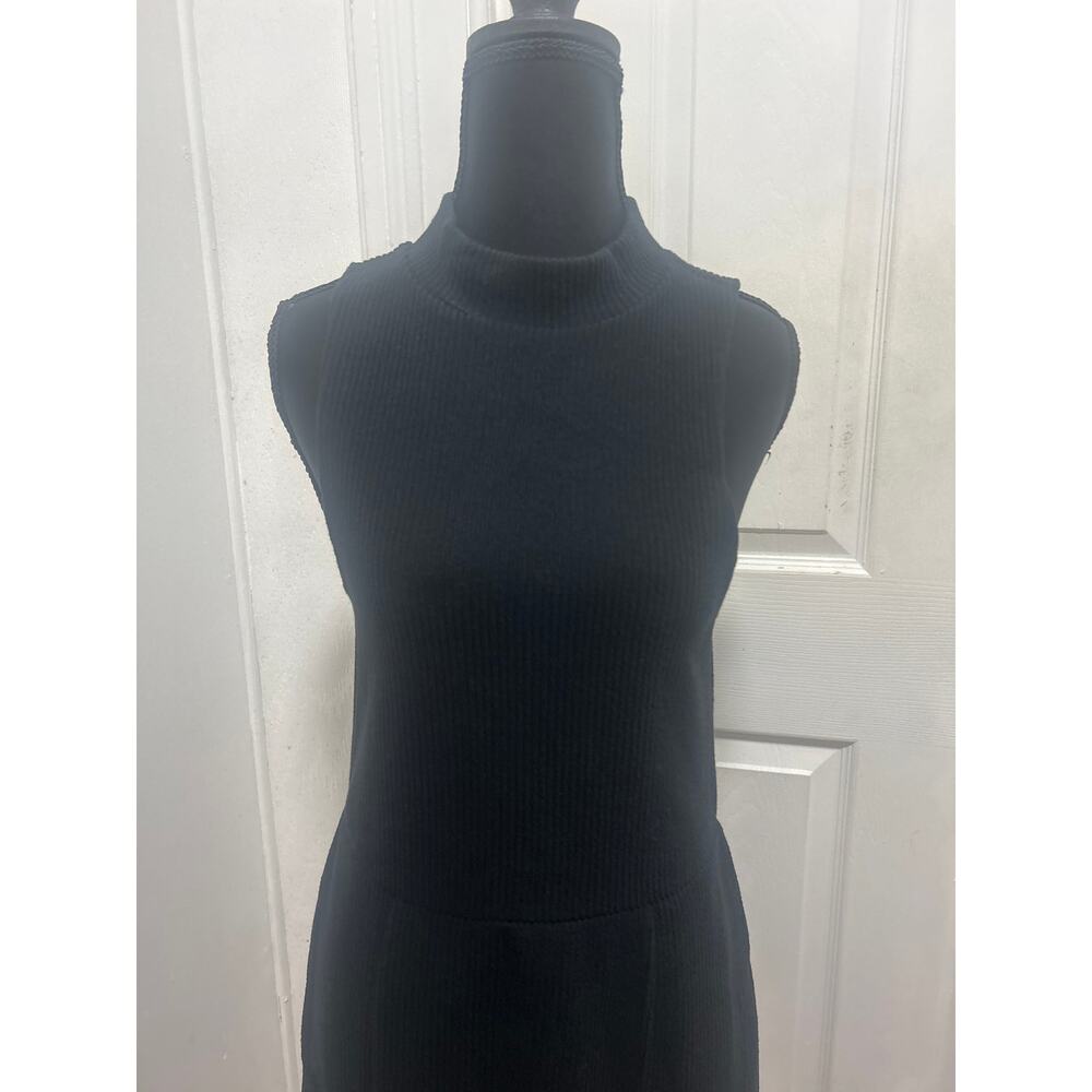 Free People Casual Black Mary Jane Knit & Fit & Flare Mini Sweater Dress Medium - Picture 6 of 8